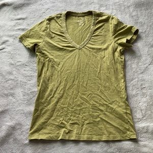 Green Short Sleeve V-Neck